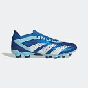 adidas PREDATOR ACCURACY.1 LOW HG/AG 品目：メンズサッカースパイク固定式 シーズン：2023年Q4モデル 品番：IE9428 カラー：ブライトローヤル/フットウェアホワイト/ブリスブルー アッパー：合成皮革/合成繊維 アウトソール：合成樹脂 生産国：インドネシア リサイクル素材を一部使用したサッカースパイク。右の角、あるいは左の角。ゴールを奪うためにデザインされた、プレデター アキュラシーを履いて、ボールがネットに吸い込まれていくのを見届けよう。前足部の屈曲性を損なうことなく、ボールを吸い付かせてコントロールする、ハイデフィニショングリップラバーをあしらったソフトなハイブリッドタッチアッパーを採用した、ローカットスパイク。土や人工芝のグラウンドで足を安定させる、耐久性に優れたアウトソールを採用。この製品は、アッパーに50%以上のリサイクル素材を使用するなど、プラスチックゴミ ゼロの未来を目指すアディダスの取り組みの一つをカタチにしている。 ネオジャパニーズマイクロフィット シューレースクロージャー ハイブリットタッチアッパー 2ピース構造のadidas PRIMEKNITの履き口 テキスタイルライニング 土・人工芝でのプレーに適したアウトソール アッパーには、リサイクル素材を50％以上使用