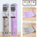 お部屋の模様替え・DIYにおすすめ 和紙 DECO障子紙 アラベスク (ブラウン・ピンク)一段貼り 美濃判サイズ【28cm×94cm】2枚入