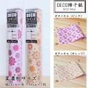 お部屋の模様替え・DIYにおすすめ 和紙 DECO障子紙 ボタニカル (ピンク・オレンジ)一段貼り 美濃判サイズ【28cm×94cm】2枚入