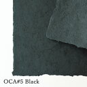 手漉き紙 AS紙 OCA#5 Black (ブラック)和紙 手漉き 耳付き 大判 工作 包装紙 ランチョンマット 敷紙 カルトナージュ 手作り うちわ 封筒 ラ...