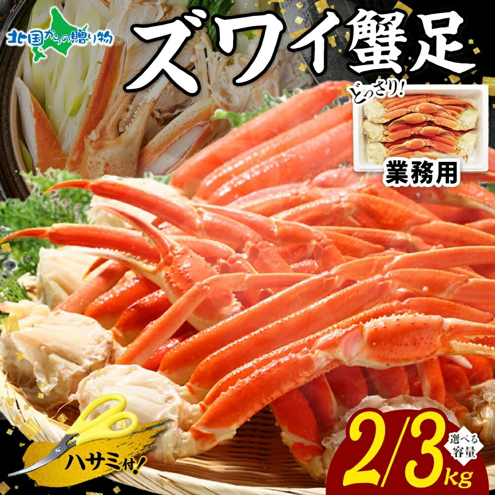 年末配送予約受付 ズワイガニ 足 カニ 食べ放題セット(2kg/3kg) 業務用 かに ズワイガニ 蟹 大容量 ボイル ずわいがに カニ ボイル かに足 カニ ...