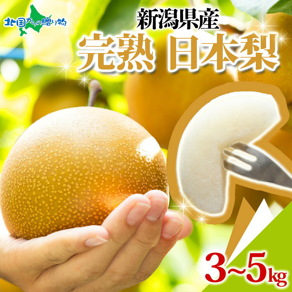 新潟県産 完熟日本梨 3kg/5kg(旬 果物 梨 幸水 豊水 新高 あきづき 新興 愛宕 産直 梨 プレゼント 果物ギフト 産地直送 送料無料 フルーツ ギフト お見舞い 果物 フルーツ ギフト ナシ なし お取り寄せ お土産 新潟土産 北国からの贈り物 産直ギフト 9月初旬-12月上旬頃) washoku-10002500 北国からの贈り物 産直ギフト パッケージ画像