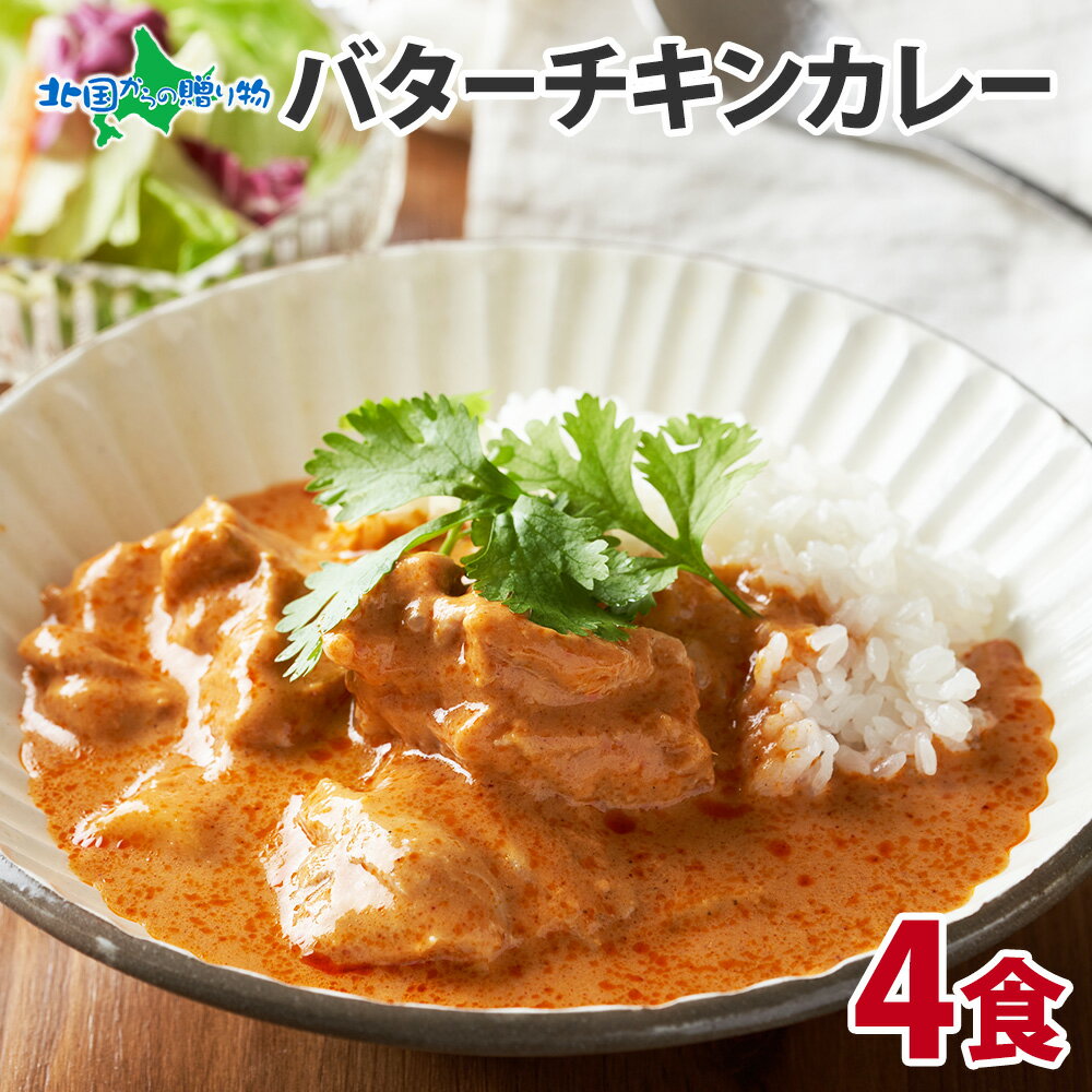 カレー 弟子屈 バターチキンカレー 4食 北国オリジナル 業務用 レトルト カレー セット 鶏肉 高級 中辛 カレー レトルト 食品 常温 保存食 北海道グルメ お取り寄せ ご当地 カレー まとめ買い curry gift set 送料無料 ギフト 母の日 プレゼント 食べ物 北海道 お土産 内祝い お返し