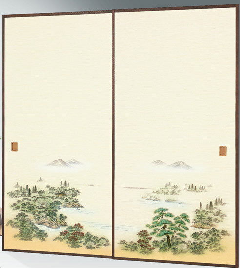 織物ふすま紙　LO-917　2枚1組 山水