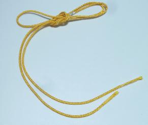 飾り紐10クリームオレンジ、振袖帯結び、袋帯変わり結び飾り紐