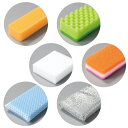 【10個セット】くらし快適 スポンジ6種セット 使い分け 掃除 キッチン 水まわり 景品 便利 プレゼント ノベルティ ギフト お祭り問屋 そうじ お風呂 バスタブ 水アカ【13時までの注文で当日発送】(3)
