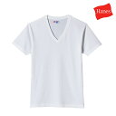 【最大1000円OFFクーポン】 Hanes H5215 ヘインズ Tシャツ ジャパンフィット Vネック メンズ 半袖 2枚組 ブルーパック ホワイト