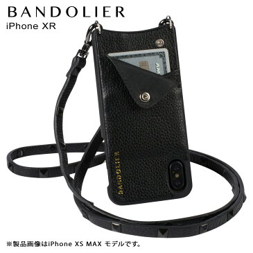 BANDOLIER iPhone XR SARAH BLACK バンドリヤー ケース ショルダー スマホ アイフォン レザー メンズ レディース ブラック 10SAR1001