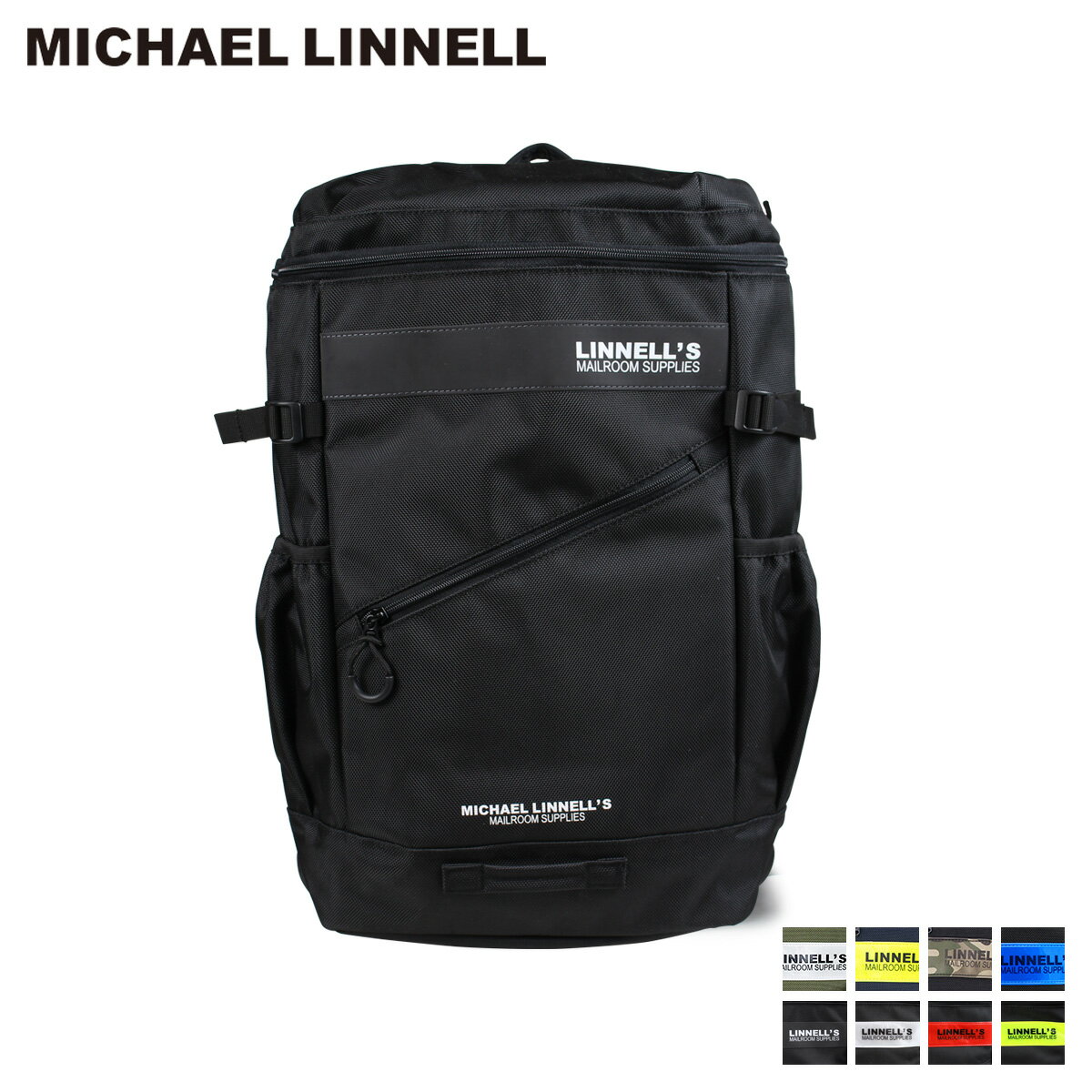 【最大1000円OFFクーポン】 MICHAEL LINNELL BOX BACKPACK マイケルリンネル リュック バッグ 32L メンズ レディース バックパック ブラック ネイビー カーキ 黒 ML-020