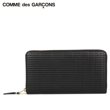 COMME des GARCONS BRICK WALLET コムデギャルソン 財布 長財布 メンズ レディース ラウンドファスナー 本革 ブラック 黒 SA0111BK