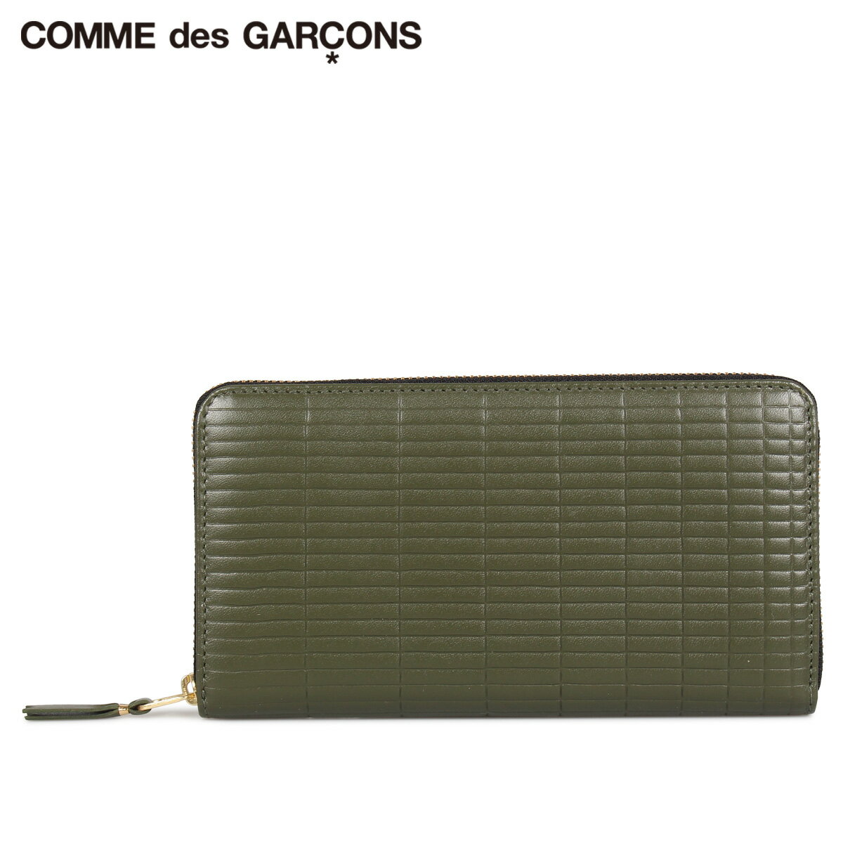 【最大1000円OFFクーポン】 COMME des GARCONS BRICK WALLET コムデギャルソン 財布 長財布 メンズ レディース ラウンドファスナー カーキ SA0111BK