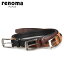 【最大1000円OFFクーポン】 RENOMA LEATHER BELT レノマ ベルト レザーベルト メンズ 本革 ブラック ブ..