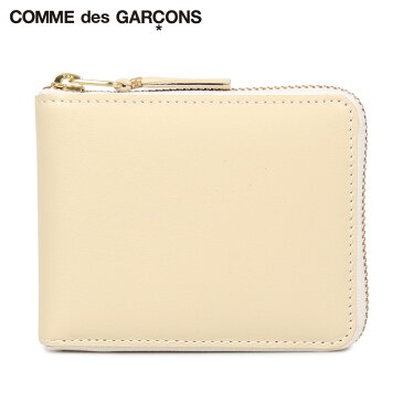 【最大1000円OFFクーポン】 COMME des GARCONS CLASSIC WALLET コムデギャルソン 財布 二つ折り メンズ レディース ラウンドファスナー 本革 オフ ホワイト SA7100