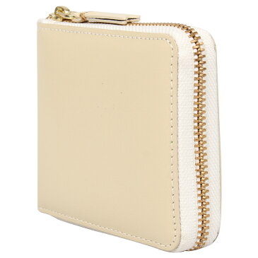 【最大1000円OFFクーポン】 COMME des GARCONS CLASSIC WALLET コムデギャルソン 財布 二つ折り メンズ レディース ラウンドファスナー 本革 オフ ホワイト SA7100