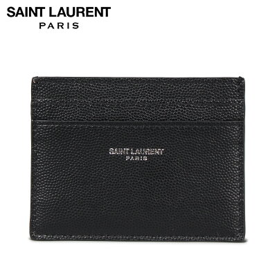 【最大1000円OFFクーポン】 SAINT LAURENT PARIS YSL CREDIT CARD CASE サンローラン パリ パスケース カードケース ID 定期入れ メンズ 本革 ブラック 黒 375946BTY0N