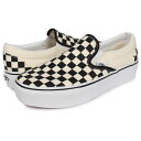 【最大1000円OFFクーポン】 VANS CLASSIC SLIP-ON PLATFORM バンズ スリッポン クラシック スニーカー メンズ レディース ヴァンズ 厚底 ホワイト 白 VN00018EBWW