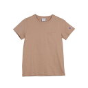 Champion POCKET T-SHIRT チャンピオン Tシャツ 半袖 レディース ポケット ブラック ホワイト グレー ブラウン カーキ オフ ピンク ...