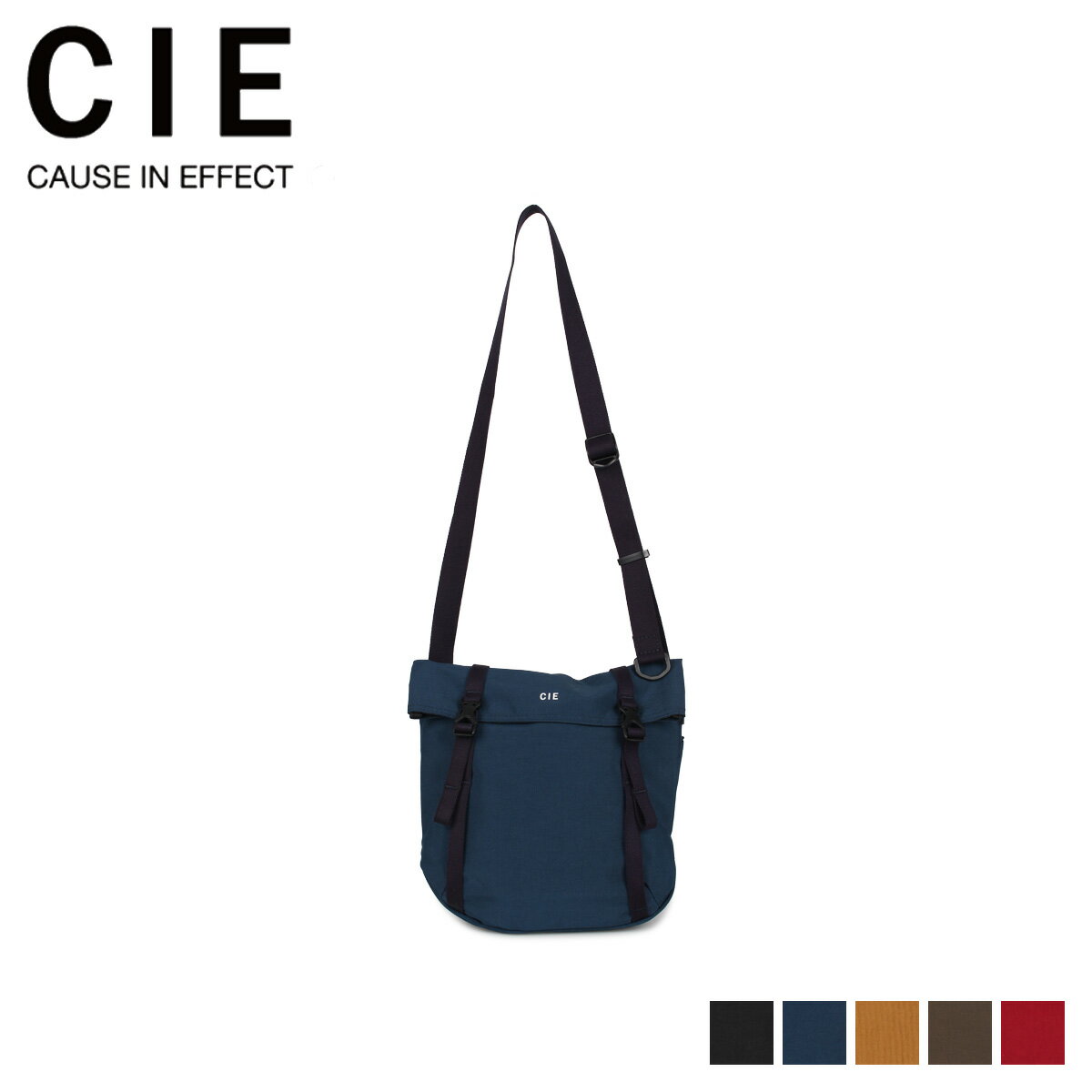 乐天商城 - CIE シー バッグ ショルダーバッグ SHRINK NYLON メンズ レディース ブラック ネイビー サンド オリーブ レッド 黒 021811 母の日