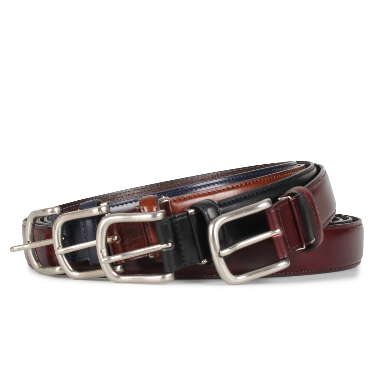 レザーベルト MACKINTOSH PHILOSOPHY LEATHER BELT マッキントッシュ フィロソフィー ベルト レザーベルト メンズ 本革 バックル ブラック ネイビー ブラウン チョコ 黒 MAP-607024