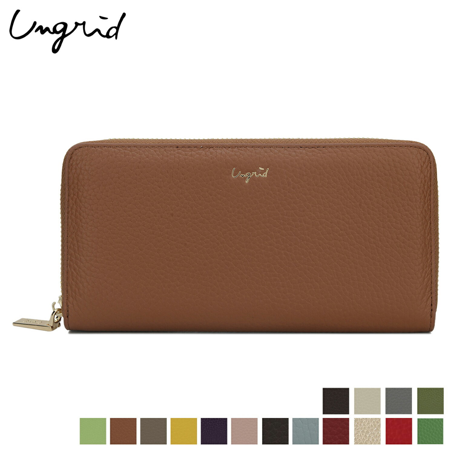 Ungrid 󥰥å  Ĺ ǥ ROUND WALLET 饦ɥեʡ ֥å ܥ꡼ 졼  ...