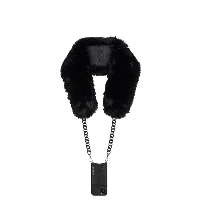 BANDOLIER NORAH FAUX FUR BLACK バンドリヤー iPhone12 mini ケース スマホケース 携帯 ショルダー アイフォン ノラ フォ ファー メンズ レディース ブラック 黒 14NOBLKP