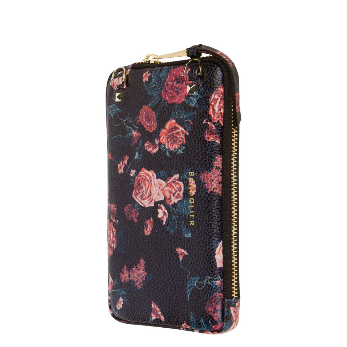  BANDOLIER EXPANDED BLACK FLORAL POUCH バンドリヤー ポーチ スマホ 携帯 エキスパンデッド ブラック フローラル メンズ レディース ブラック 黒 21GRA