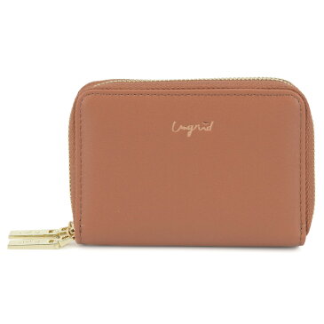 Ungrid SMOOTH W ZIP CARD CASE アングリッド キーケース キーホルダー 財布 レディース 6連 ラウンドファスナー ブラック アイボリー ベージュ カーキ ダーク ブラウン キャメル イエロー パープル 黒 UNG-51930