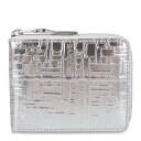 【最大1000円OFFクーポン】 COMME des GARCONS EMBOSSED LOGOTYPE コムデギャルソン 二つ折り財布 メンズ レディース ラウンドファスナー シルバー SA7100EG