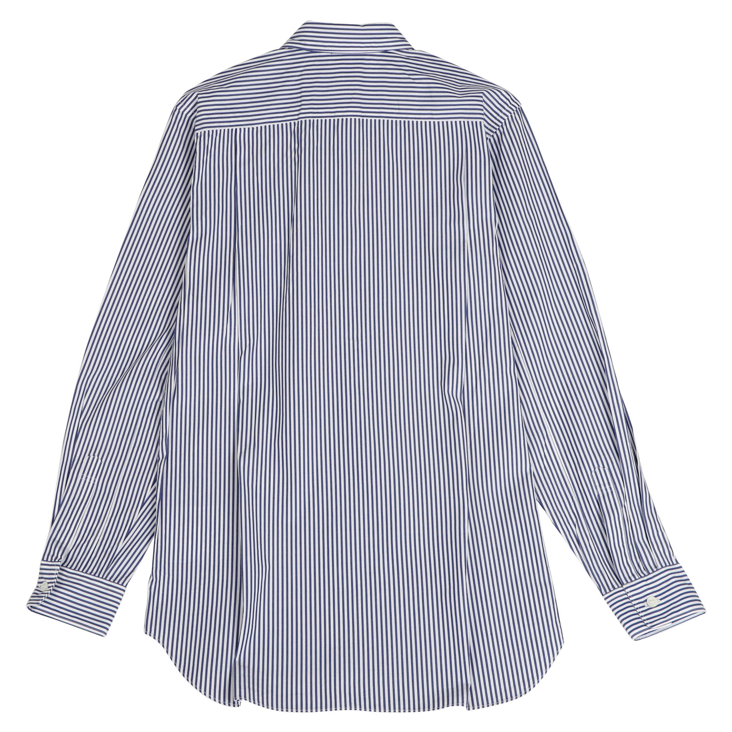 PLAY COMME des GARCONS PLAY S STRIPED SHIRT プレイ コムデギャルソン シャツ 長袖 メンズ ストライプ ブラックハート ロゴ ブルー B018