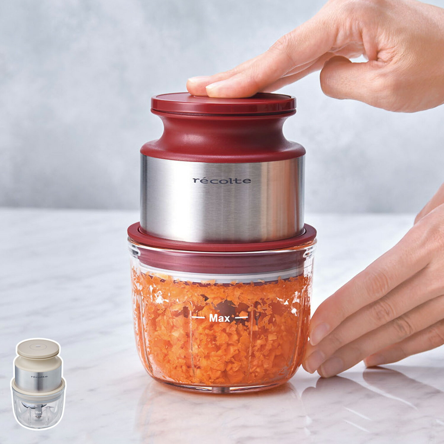 recolte RCP-5 レコルト フードプロセッサー コードレス ミニ チョッパー フードチョッパー コンパクト 充電式 CORDLESS MINI CHOPPER