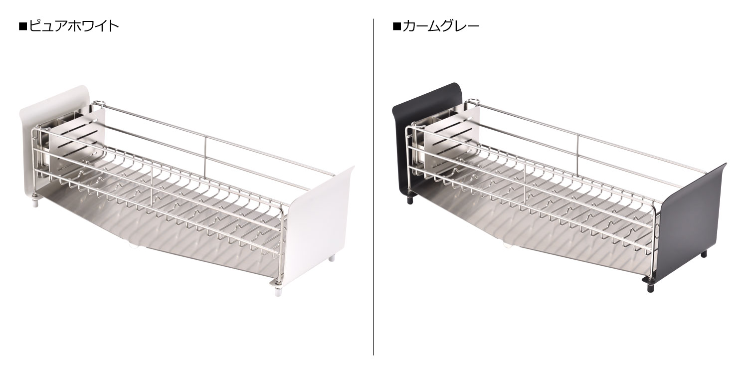 【特典付き】 UtaU ウタウ 水切りラック 水切りかご ショートタイプ シンク上 ステンレス スリム 洗い物 食器 SI-51500 wassup-10199932 Goods Lab+ サンプル画像3