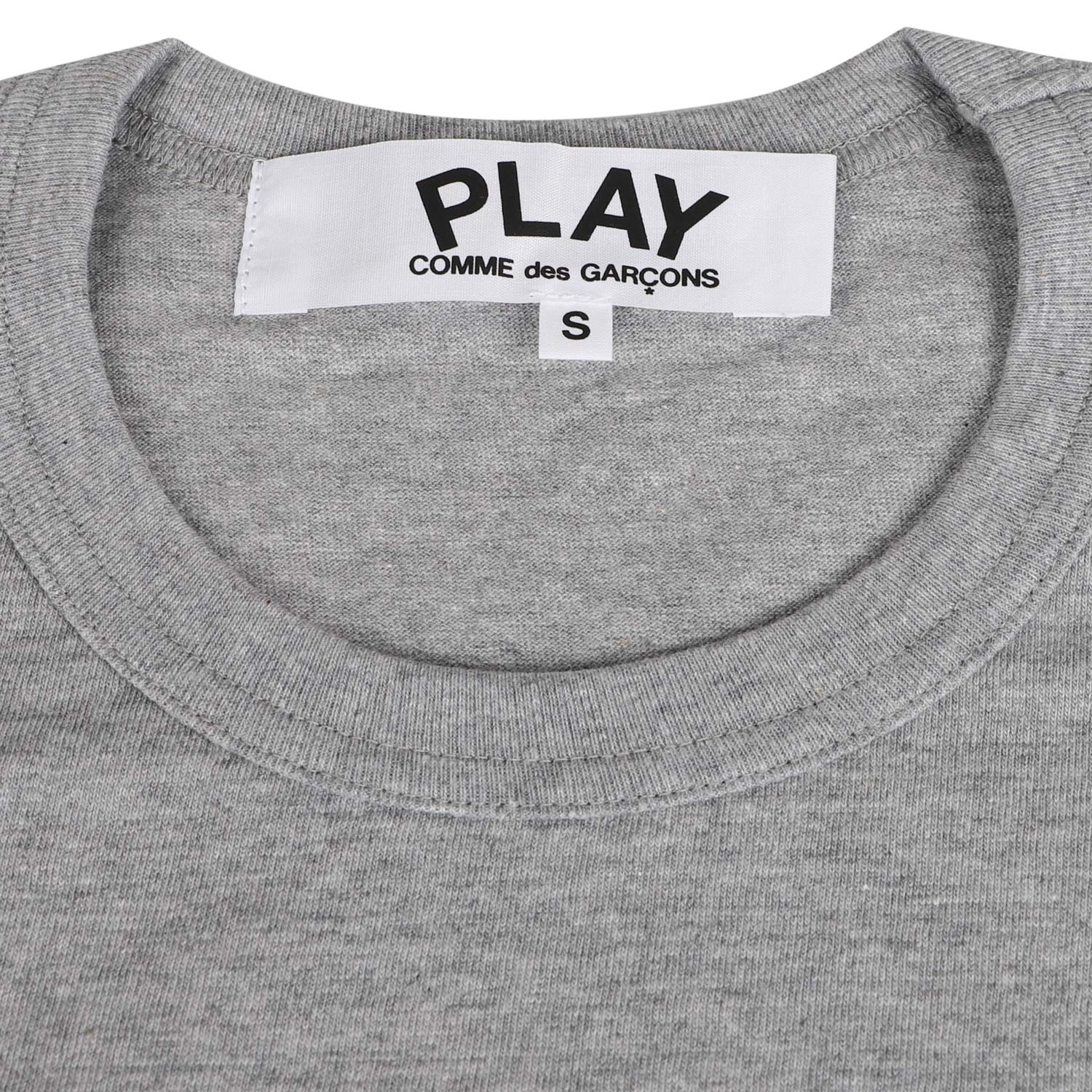 【最大1000円OFFクーポン】 PLAY COMME des GARCONS LONG SLEEVE T-SHIRT プレイ コムデギャルソン Tシャツ 長袖 メンズ カットソー ロンT ブラックハート ロゴ グレー T300