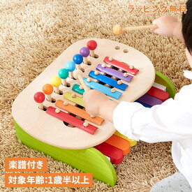 ピアノ シロフォン 森のメロディメーカー 1歳半から 知育玩具 おもちゃ 木のおもちゃ 楽器 音あそび エド・インター 813010