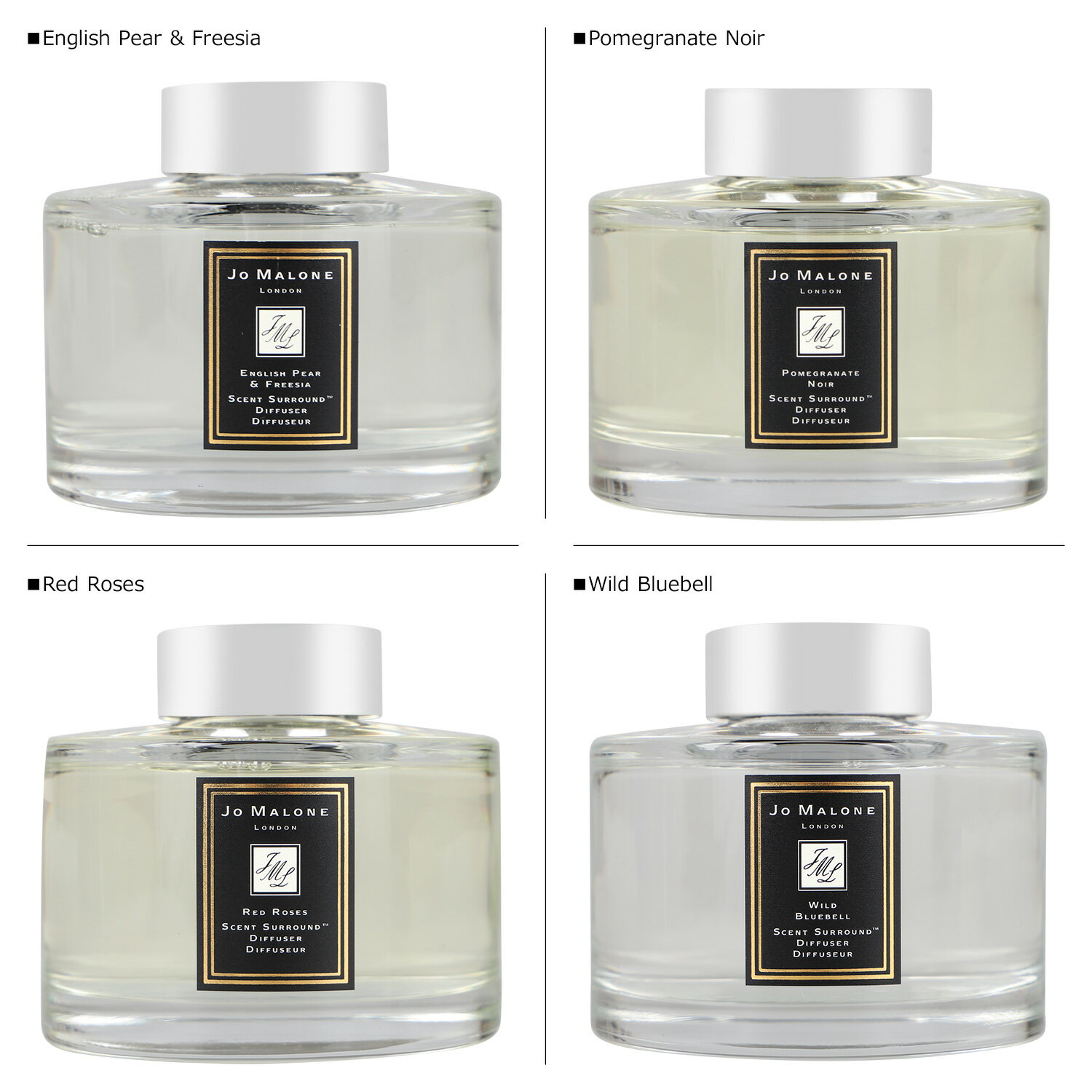 【最大1000円OFFクーポン】 JO MALONE LONDON SCENT SURROUND DIFFUSER ジョー マローン ロンドン ディフューザー ルームフレグランス セント サラウンド 165ml スティック付き ガラスボトル イングリッシュ ペアー＆フリージア レッドローズ 2