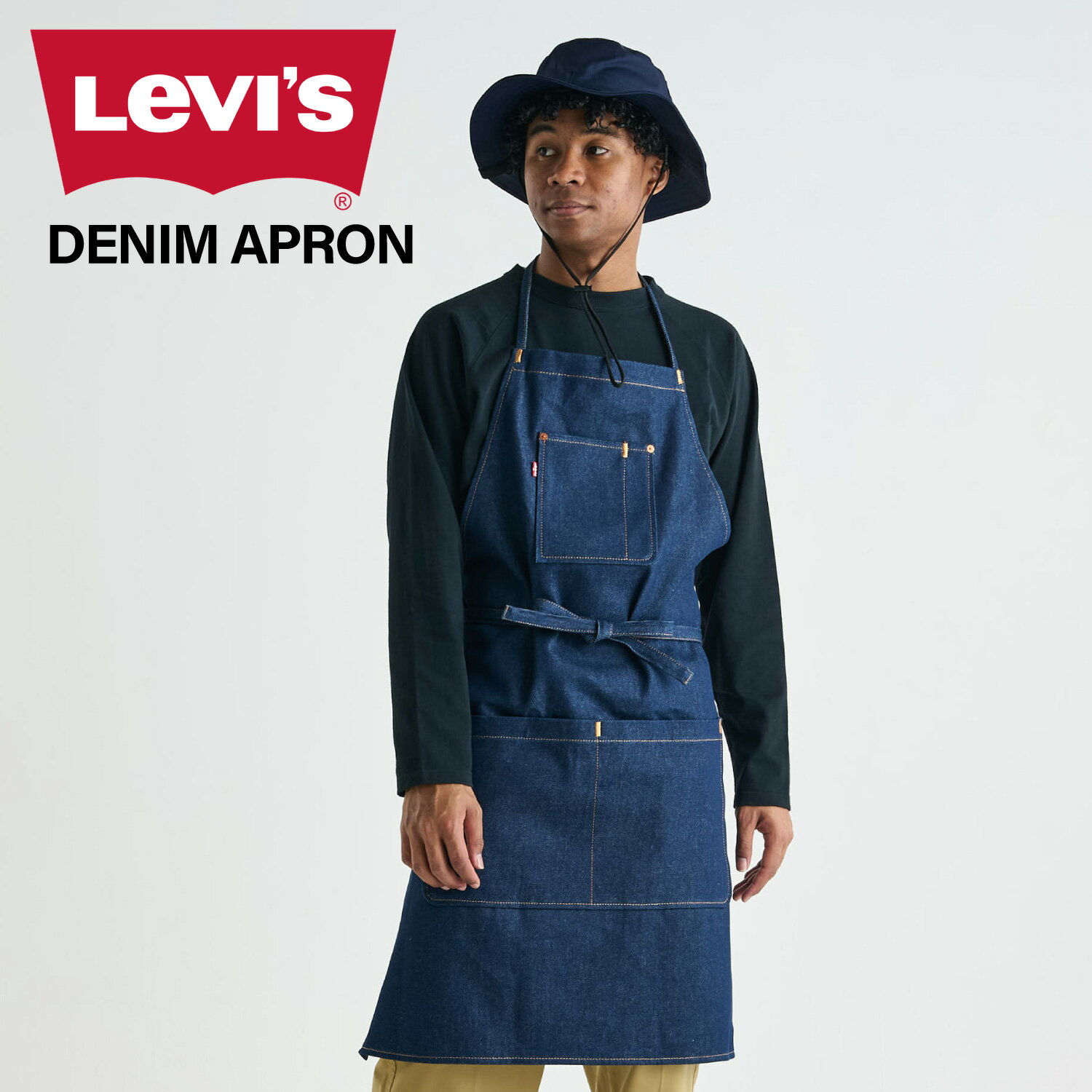 楽天Goods Lab＋LEVIS DENIM APRON リーバイス デニム エプロン ワークエプロン メンズ レディース インディゴ 77162-0018