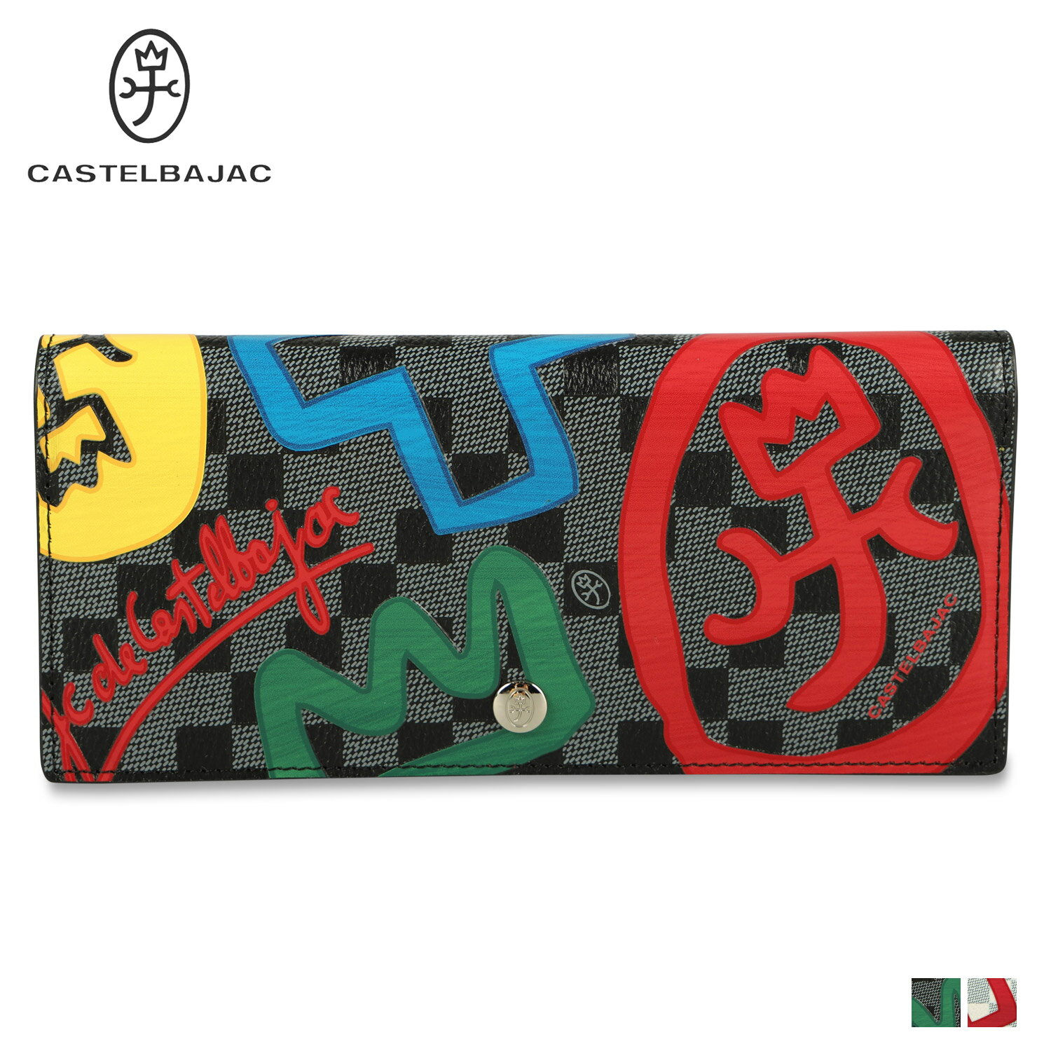 【最大1000円OFFクーポン発行中】 カステルバジャック CASTELBAJAC 財布 長財布 メンズ レディース クラー COULEURS SERIES LONG WALLET 本革 ブラック ホワイト 黒 白 66622