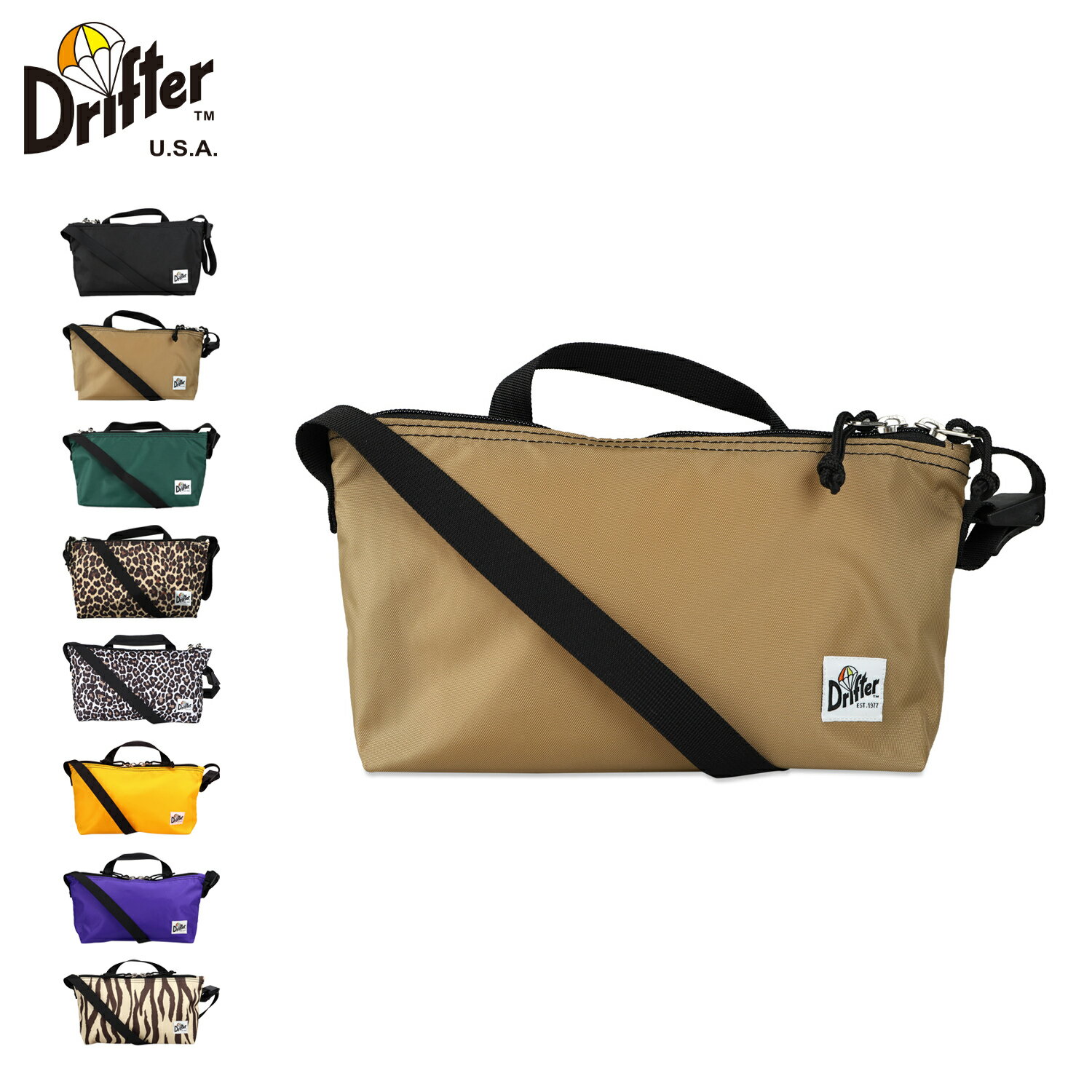 乐天商城 - Drifter UTILITY PACK ドリフター ショルダーバッグ メンズ レディース 斜めがけ 小さめ ブラック ベージュ グリーン レオパード 黒 DFV1740 母の日