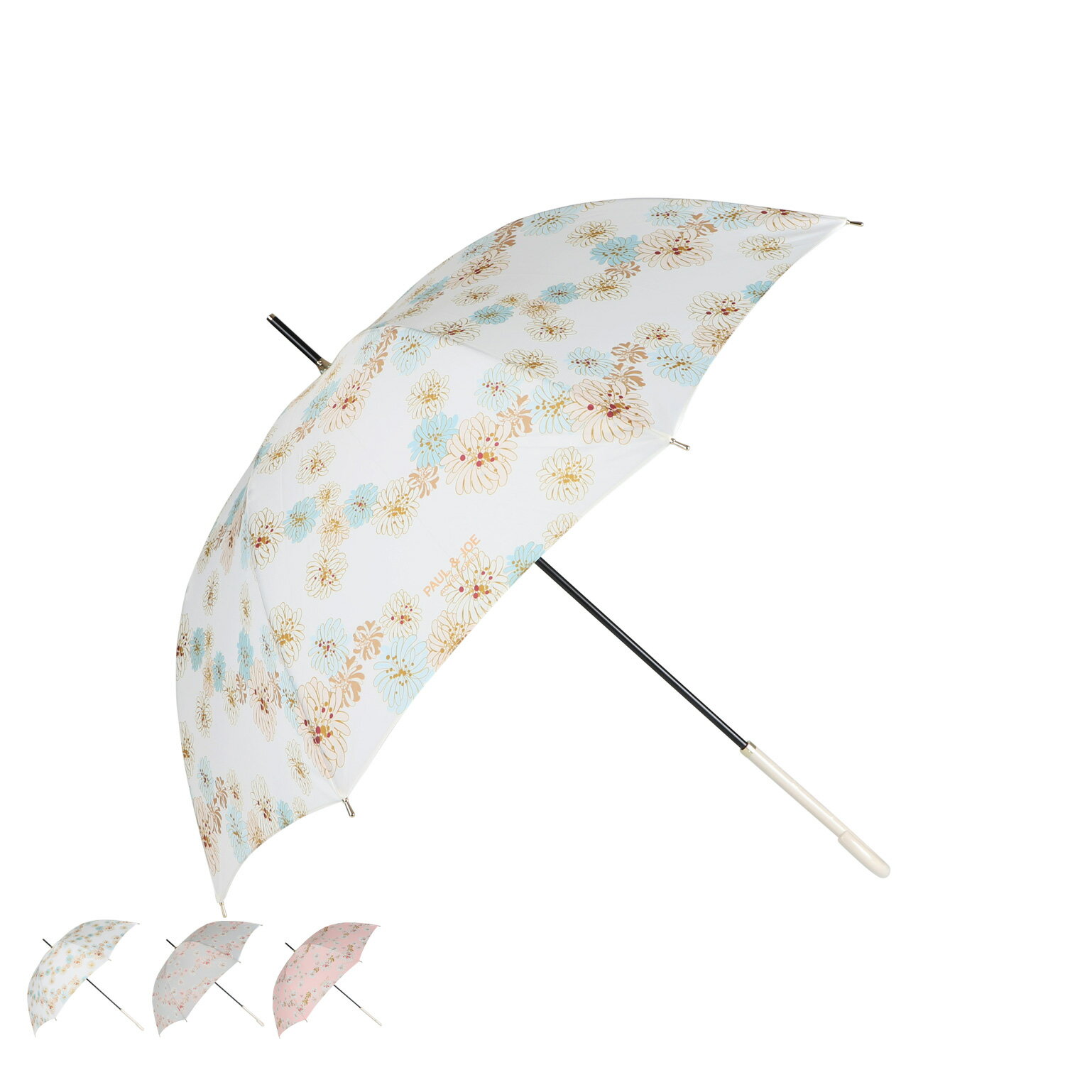 乐天商城 - 【最大1000円OFFクーポン】 PAUL & JOE ポールアンドジョー 長傘 レディース 雨晴兼用 軽量 UVカット ホワイト グレー ピンク 白 10166 母の日