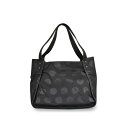 【最大1000円OFFクーポン】 YSACCS HEAT EMBOSSED POLKADOT TOTE イザック トートバッグ レディース Mサイズ ファスナー付き ブラック グレージュ ネイビー ブルー 黒 10-003-02 母の日