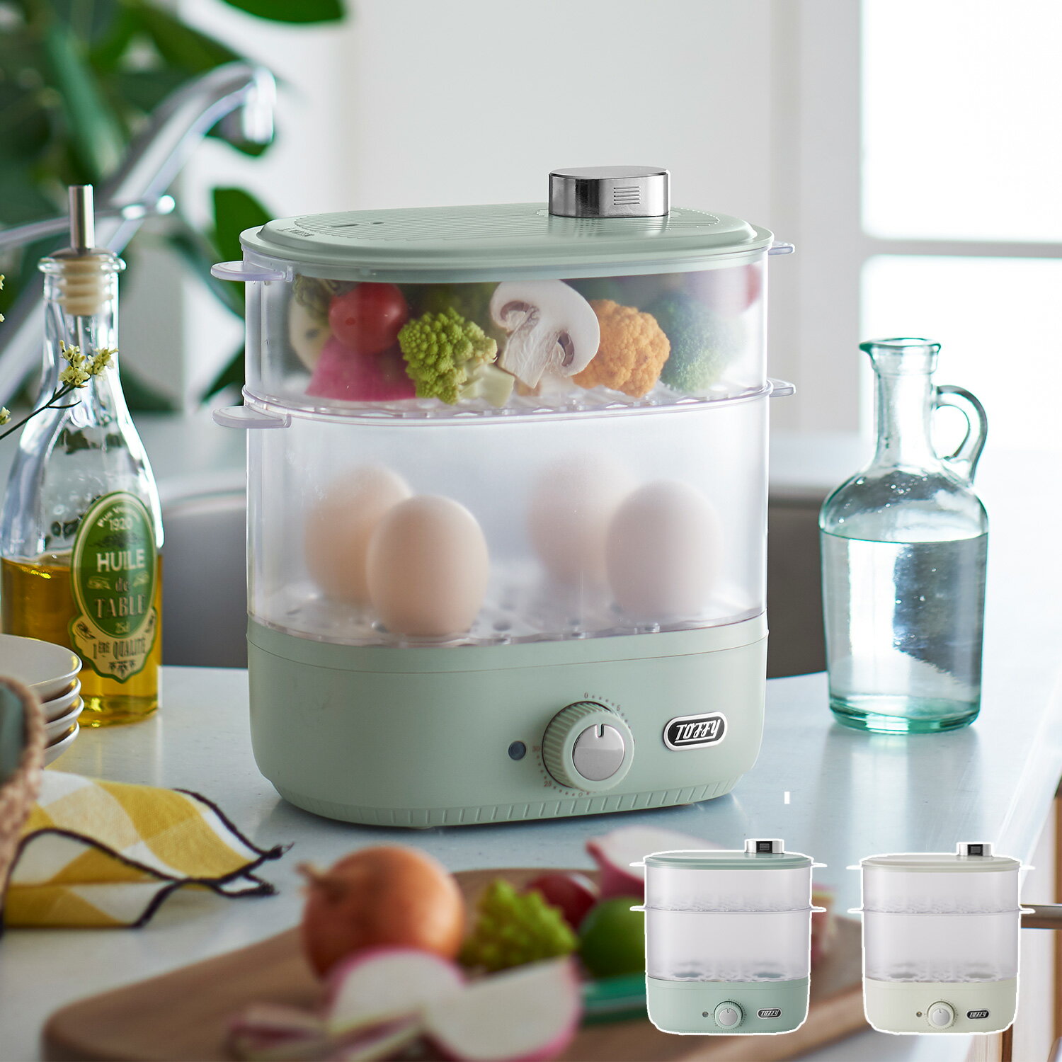 Toffy K-FS1 ȥե աɥޡ ९å   ŵ ۥ磻 ֥롼  COMPACT FOOD STEAMER