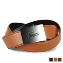 レザーベルト 【最大1000円OFFクーポン】 LACOSTE BELT ラコステ ベルト レザーベルト メンズ 本革 ブラック ブラウン 黒 LB84885