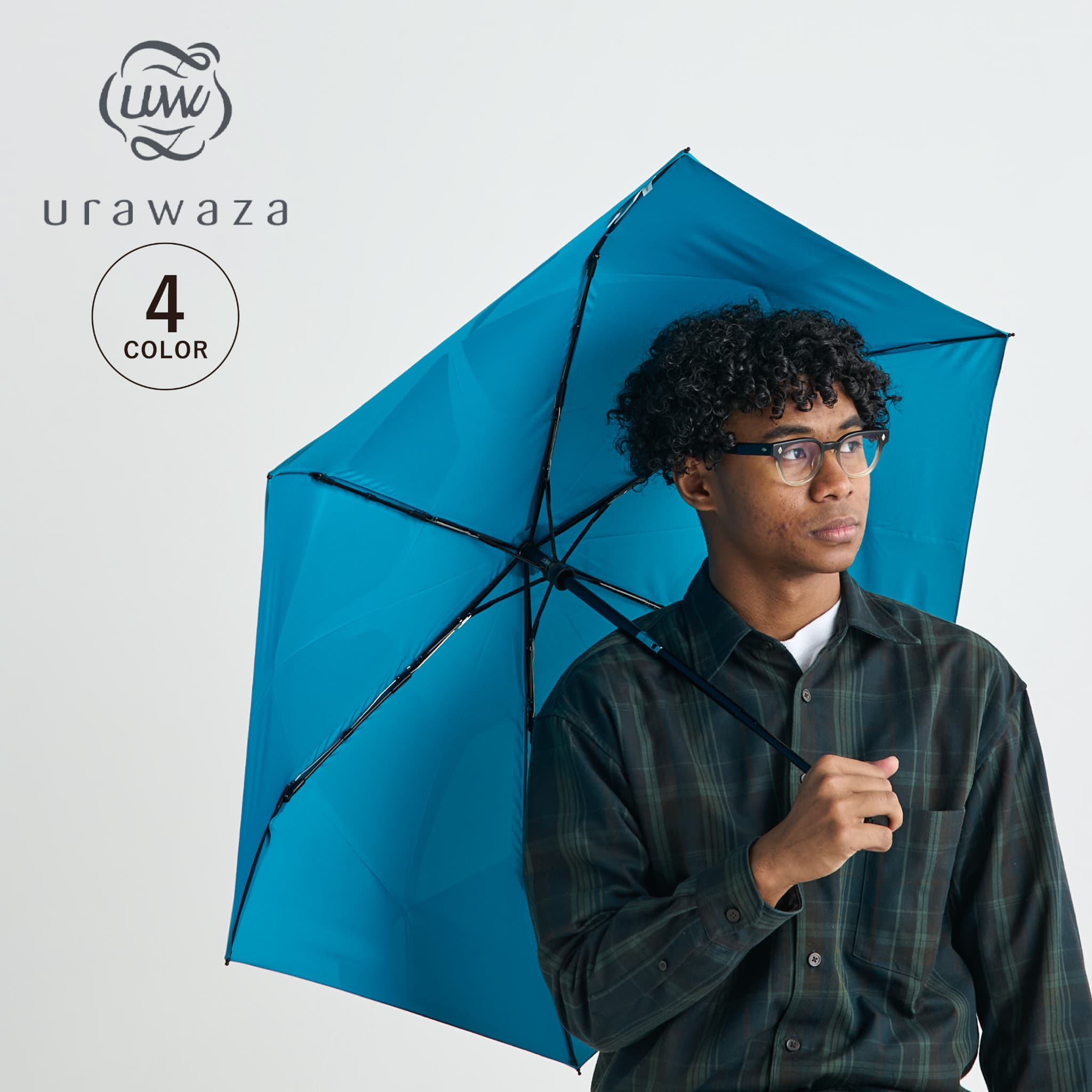 ウラワザ urawaza 傘 折りたたみ傘 日傘 雨傘 メンズ レディース 晴雨兼用 軽量 自動開閉 UVカット 撥水 55cm 無地 ムーンバット ブラック ネイビー ターコイズブルー 黒 31-230-10263-12