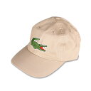 【最大1000円OFFクーポン】 LACOSTE BIG CROCODILE CAP ラコステ キャップ 帽子 メンズ レディース ブラック ネイビー ベージュ 黒 L1231