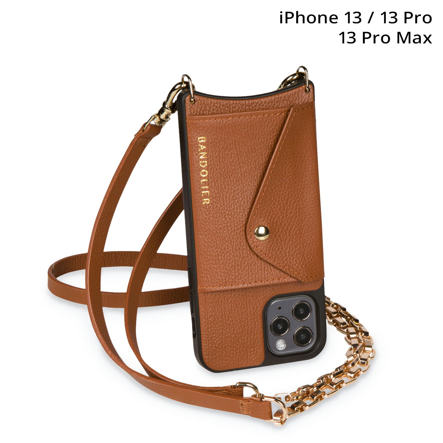 BANDOLIER LENA SIDE SLOT SIENNA バンドリヤー iPhone 13 13Pro iPhone 13 Pro Max ケース スマホケース 携帯 ショルダー アイフォン レナ サイド スロット シエンナ メンズ レディース ブラウン 14LEN