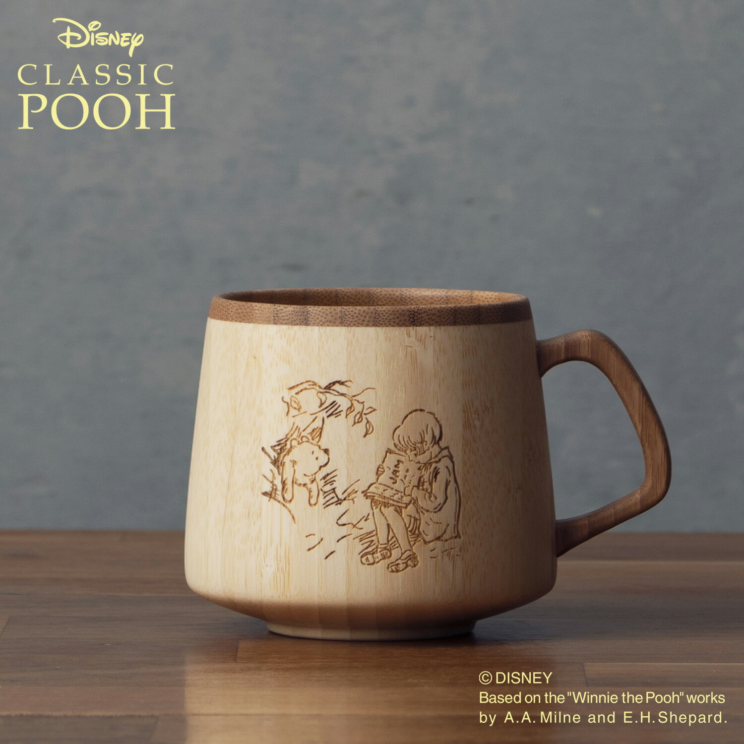 【最大1000円OFFクーポン】 RIVERET FLAN MUG CLASSIC POOH リヴェレット マグカップ コーヒーカップ 310ml フランマグ ディズニー くまのプーさん コラボ 天然素材 日本製 軽量 食洗器対応 リベレット RV-207WCPのサムネイル
