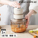 recolte RCP-6 レコルト フードプロセッサー ミキサー ブレンダー 大容量 1L 離乳食 氷も砕ける 多機能