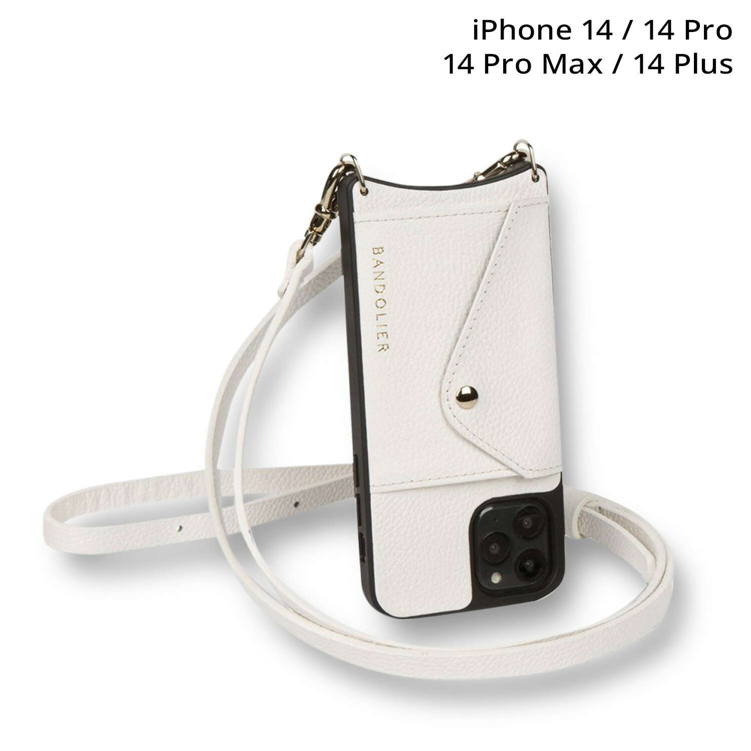 BANDOLIER DONNA SIDE SLOT WHITE バンドリヤー iPhone 14 14Pro iPhone 14 Pro Max iPhone 14 Plus ケース スマホケース 携帯 ショルダー アイフォン ドナ サイドスロット ホワイト ホワイト …
