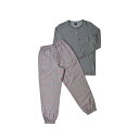 【最大1000円OFFクーポン】 NEWYORKER HOME HENRY NECK PAJAMAS ニューヨーカーホーム ルームウェア 上下 メンズ ヘンリーネック コットン 長袖 チャコール グレー ブルー 0638-95