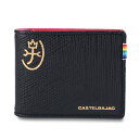 【最大1000円OFFクーポン配布中】 カステルバジャック CASTELBAJAC 財布 二つ折り メンズ レディース レインボー RAINBOW 本革 ブラッ...