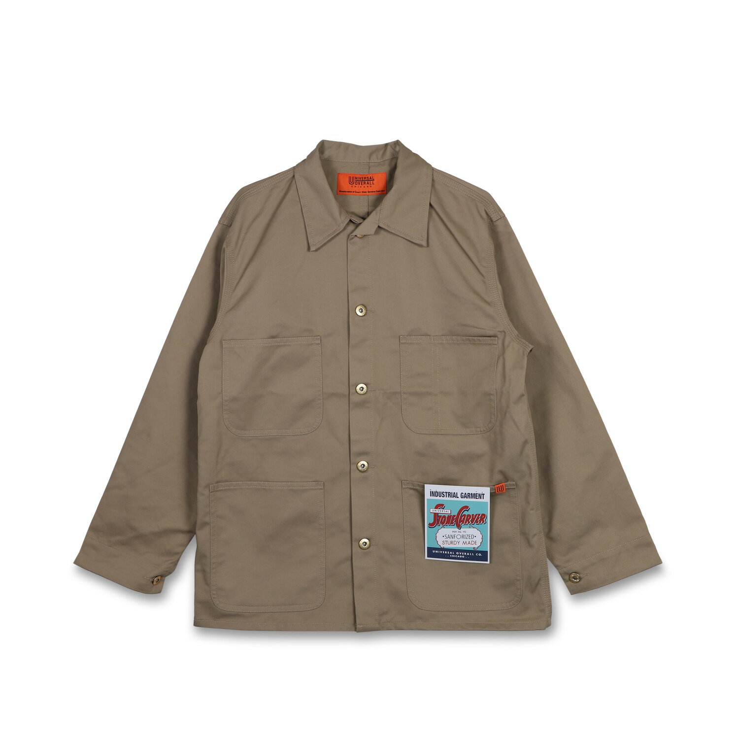 UNIVERSAL OVERALL COVERALL ユニバーサルオーバーオール ジャケット カバーオール アウター メンズ ブラック ベージュ 黒 U23134225